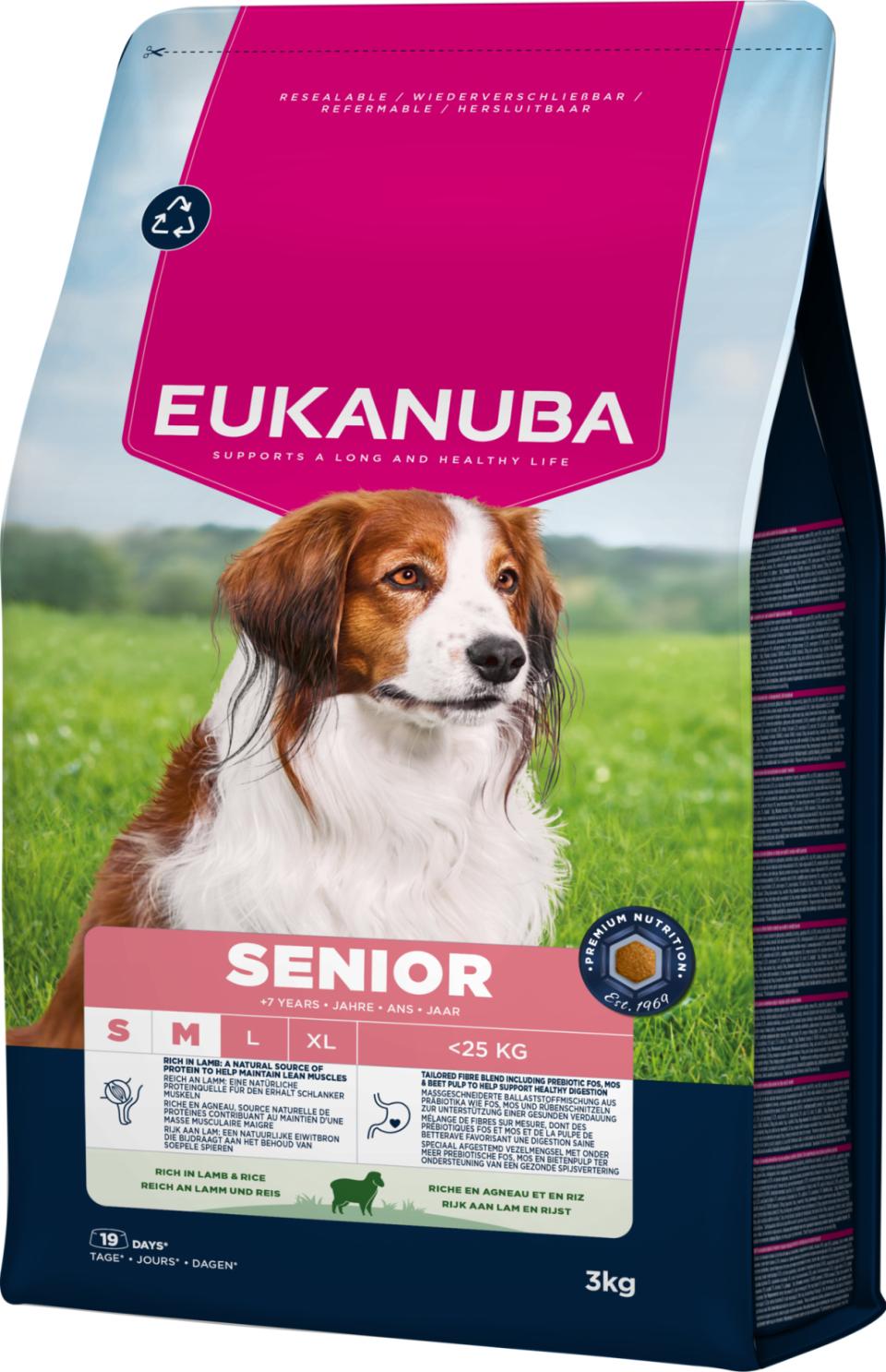 Eukanuba Senior Small/Medium Lamb & Rice dry dog food