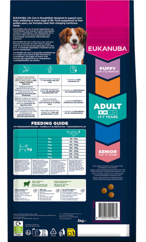 Eukanuba Adult Small & Medium Lamb & Rice lamba ja riisiga kuivtoit väikest ja keskmist kasvu koertele