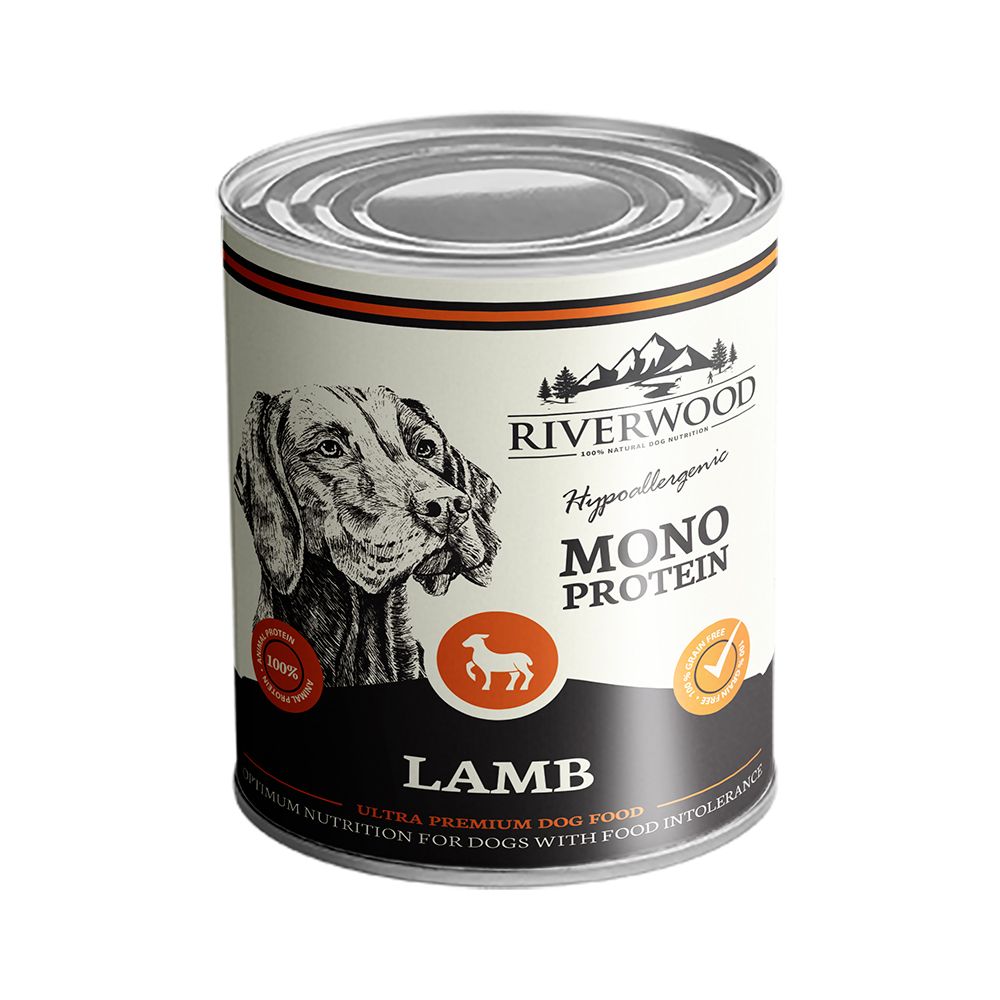 Riverwood Monoprotein Lamm Våtfoder för Hundar 400 g