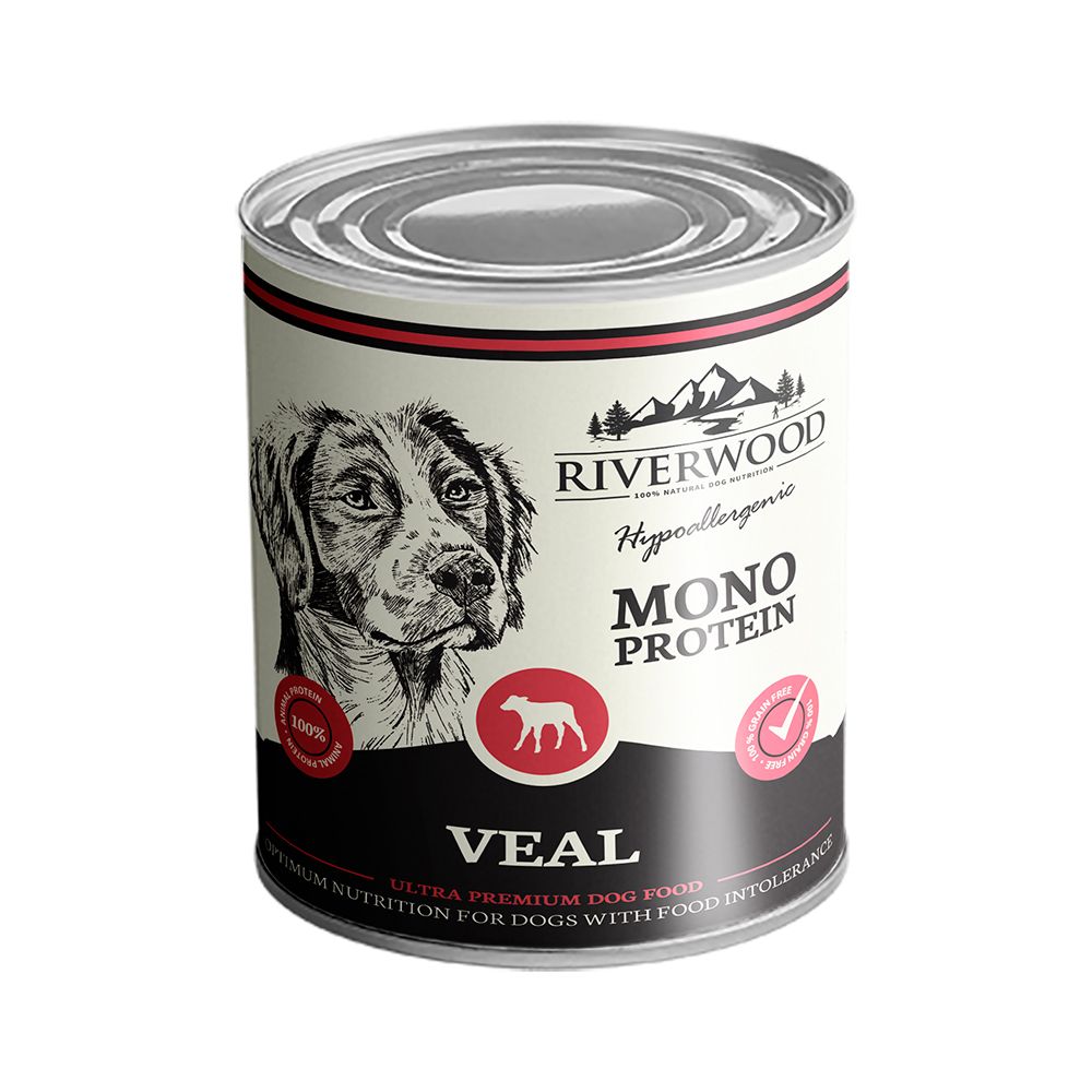 Riverwood monoprotein kalv 400 g för hundar