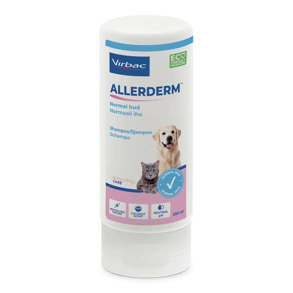 Allerderm Normal skin schampo för hund och katt 250 ml