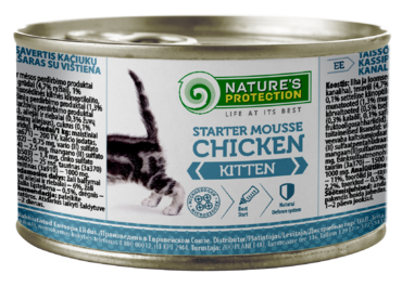 Nature's Protection Starter Mousse kitten kyckling 200 g för katter