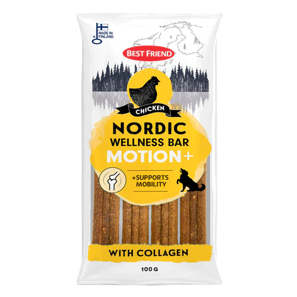 Best Friend Nordic Wellness Bar Motion+ kyckling 100 g för hundar
