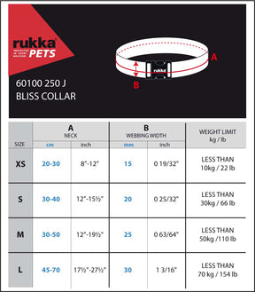 Rukka Bliss Neon Dog Collar Pink S