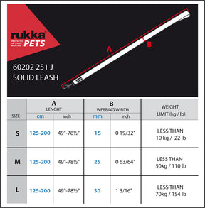 Rukka Solid Leash Turquoise S