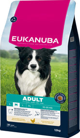Eukanuba Adult Medium Breed kanalihaga kuivtoit keskmist tõugu täiskasvanud koertele 12 kg