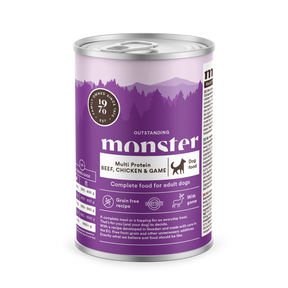 Monster Dog Adult Multi Protein Beef-Chicken-Game 6 x 400 g för hundar