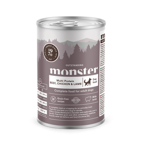 Monster Dog Adult Multi Protein Beef-Chicken-Lamb Våtfoder för Hund 400 g
