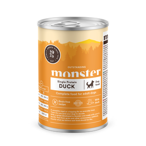 Monster Dog Adult Single Protein Duck 6 x 400 g för hundar