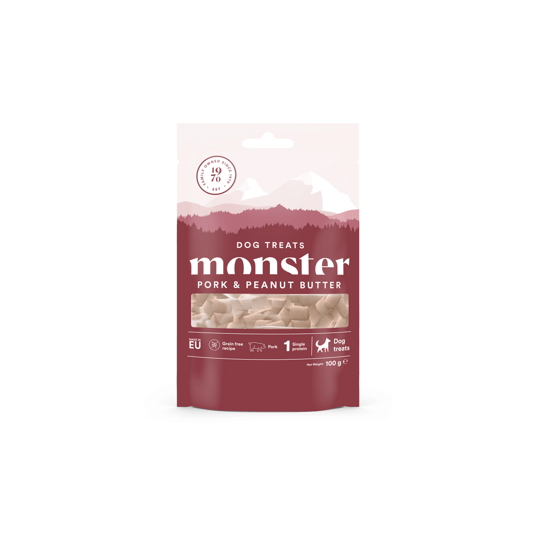 Monster Dog Treats Pork & Peanut Butter 100 g för hundar