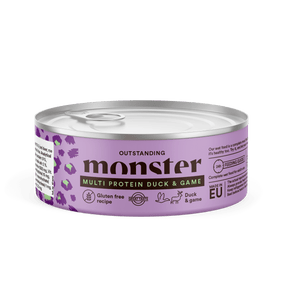 Monster Cat Adult Multi Protein Duck-Game 12 x 100 g för katter