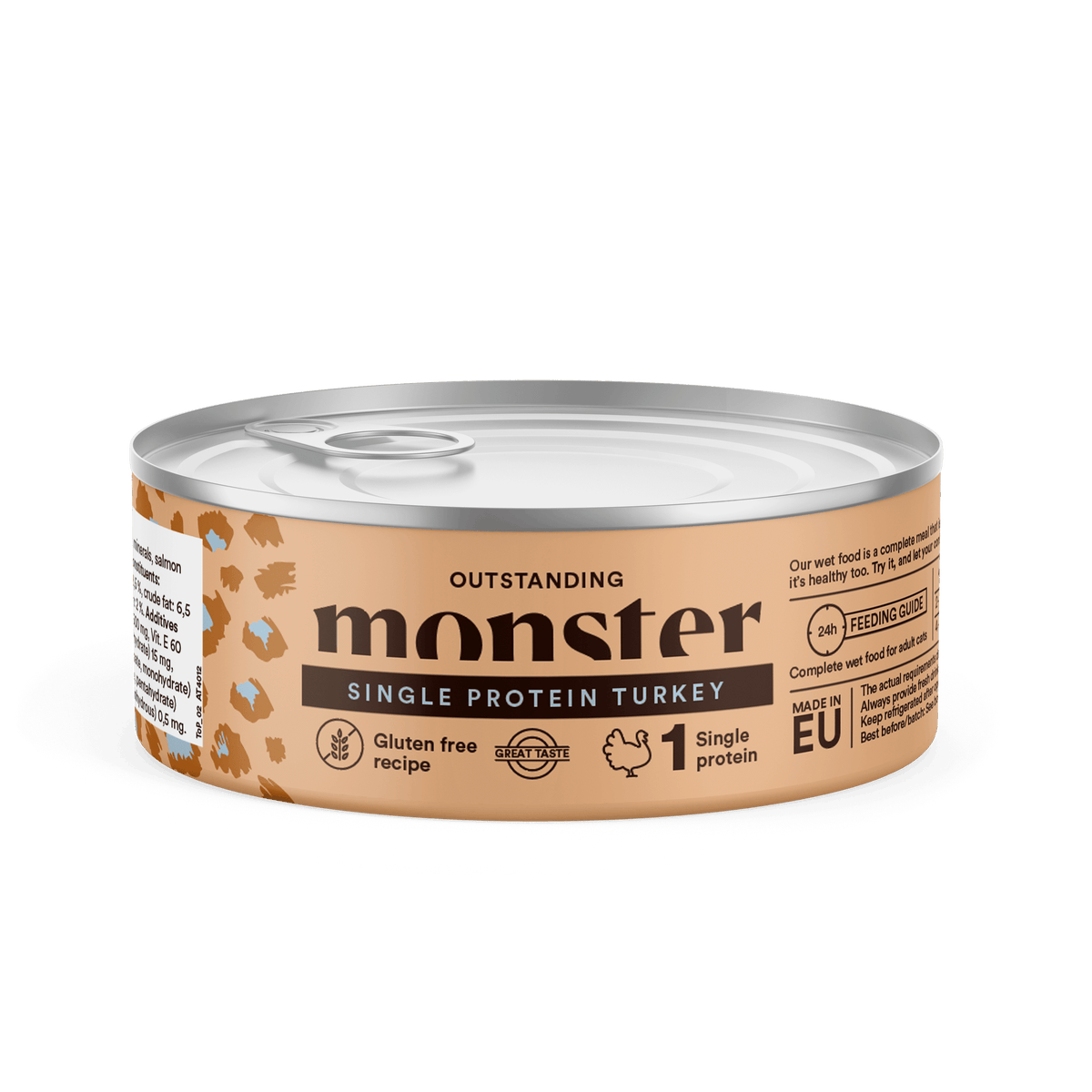 Monster Cat Adult Single Protein Kalkon 100 g för katter