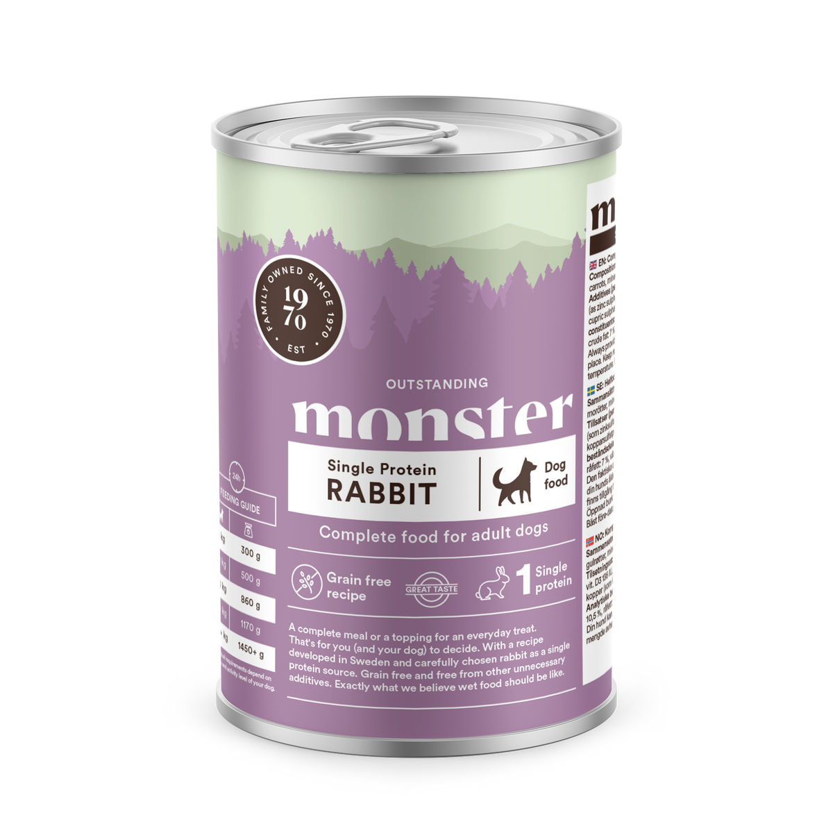 Monster Dog Adult Single Protein Rabbit 6 x 400 g