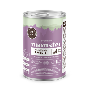 Monster Dog Adult Single Protein Rabbit 6 x 400 g för hundar