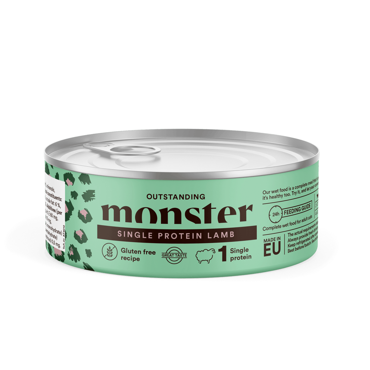 Monster Cat Adult Single Protein Lamb 12 x 100 g för katter