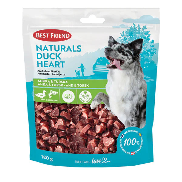 Best Friend Naturals ank­hjärta 180 g för hundar