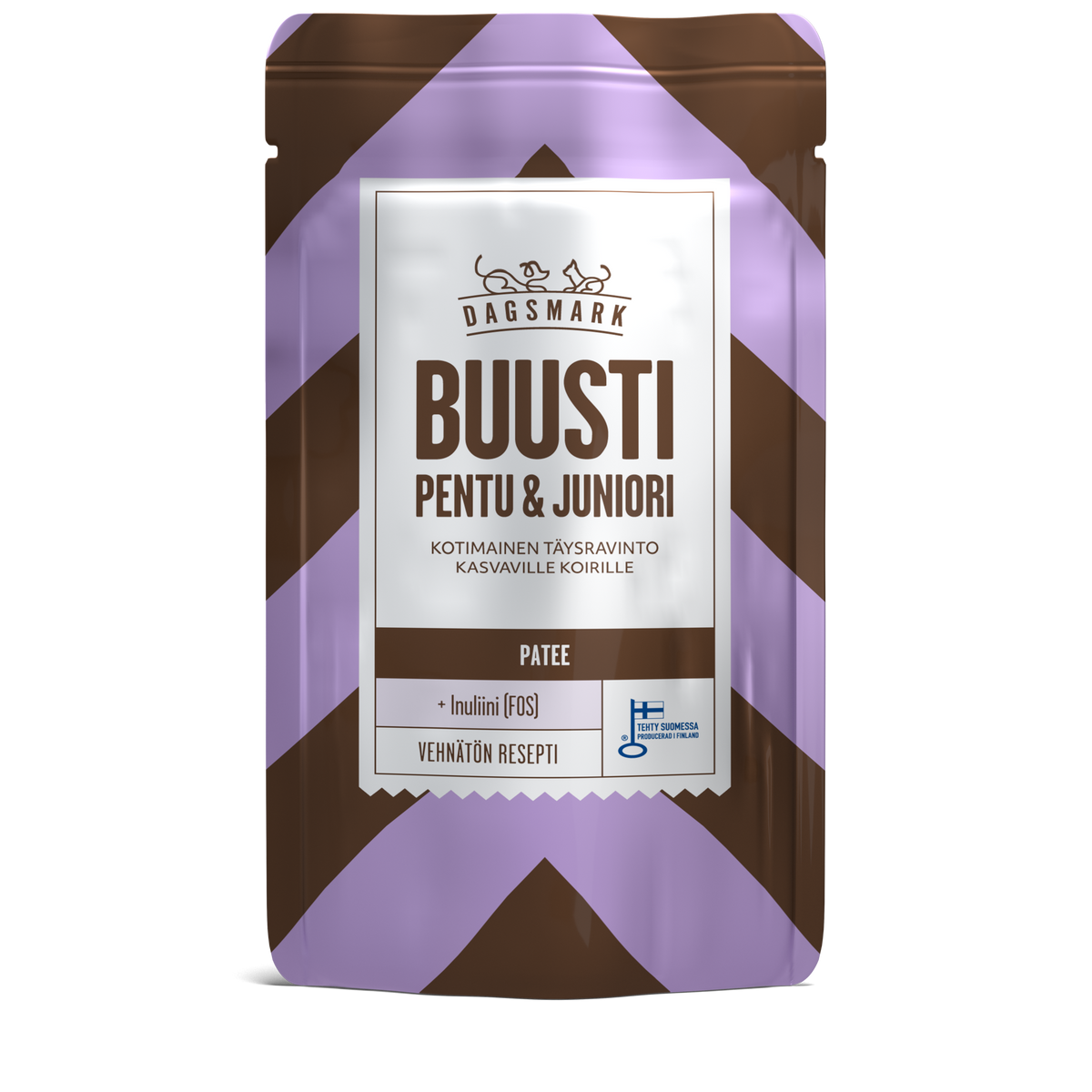 Dagsmark BUUSTI Valp & Junior paté 90 g för hundar