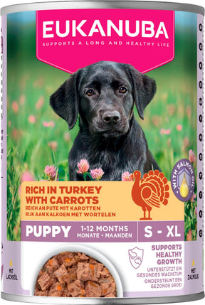 Eukanuba Puppy kalkuniliha ja porgandiga märgtoit kutsikatele 400 g PROOVIPAKK