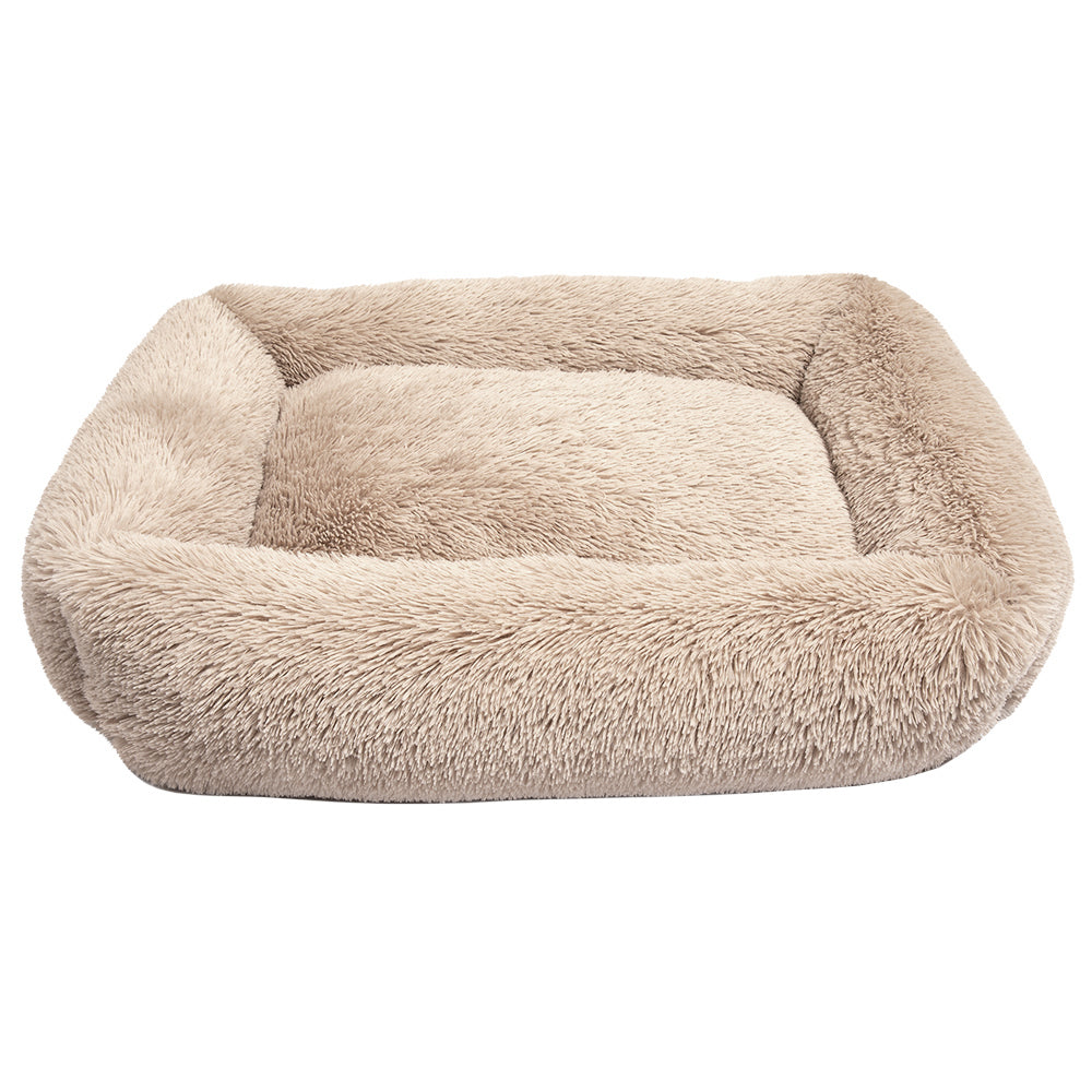 Brava Fluffy lugnande bädd rektangulär beige storlek XXL