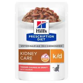 Hill’s Prescription Diet k/d Kidney Care lõhega märgtoit kassidele 85 g PROOVIPAKK