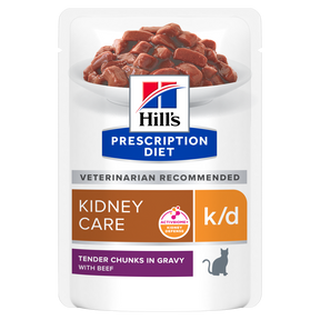 Hill’s Prescription Diet k/d Kidney Care ActivBiome+ Kidney Defense veiselihaga märgtoit kassidele 85 g PROOVIPAKK