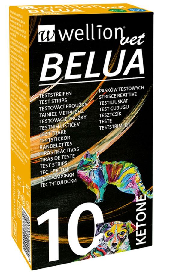 Ketoteststickor WellionVet Belua 10 st för hundar och katter