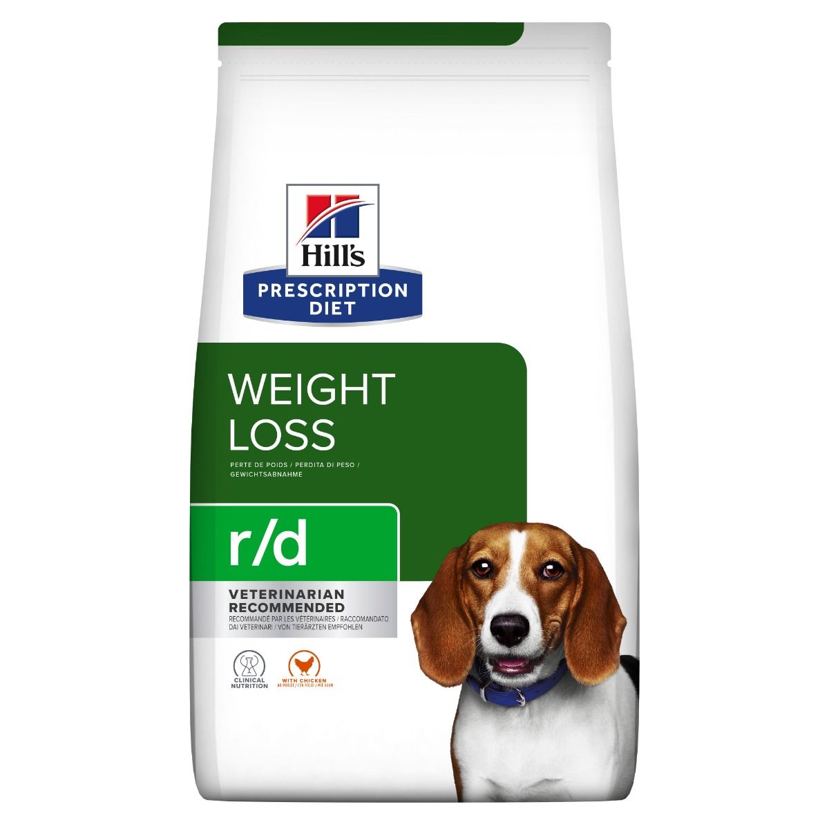Hill's Prescription Diet r/d Weight Loss med kyckling 10 kg för hundar