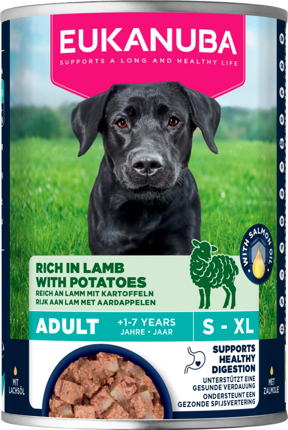 Eukanuba Adult lamba ja kartuliga märgtoit täiskasvanud koertele 6 x 400 g MULTIPAKK