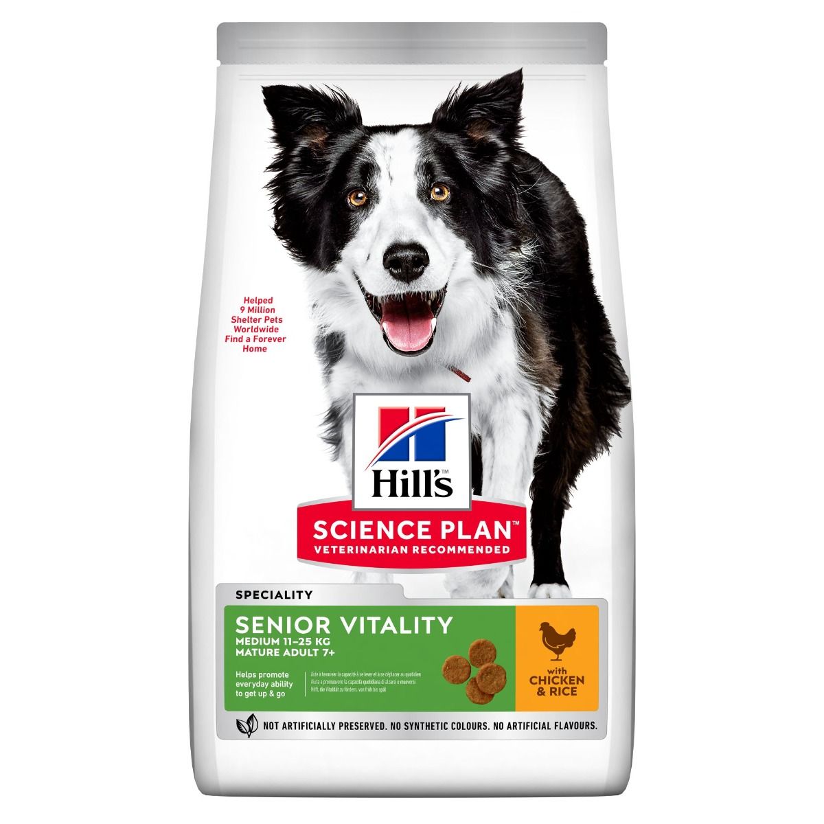 Hill's Science Plan Senior Vitality Medium kyckling & ris 12 kg för hundar