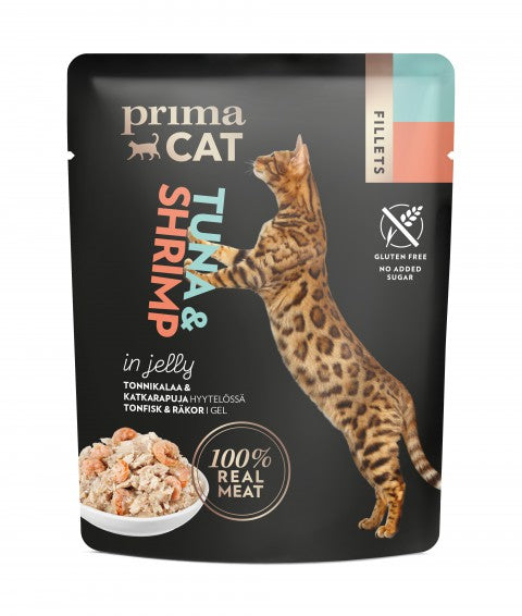 PrimaCat Fillets Tuna & shrimps in jelly 50 g