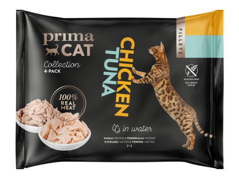 PrimaCat Fillets Chicken in Water and Tuna in Water for Cats 4 x 50 g