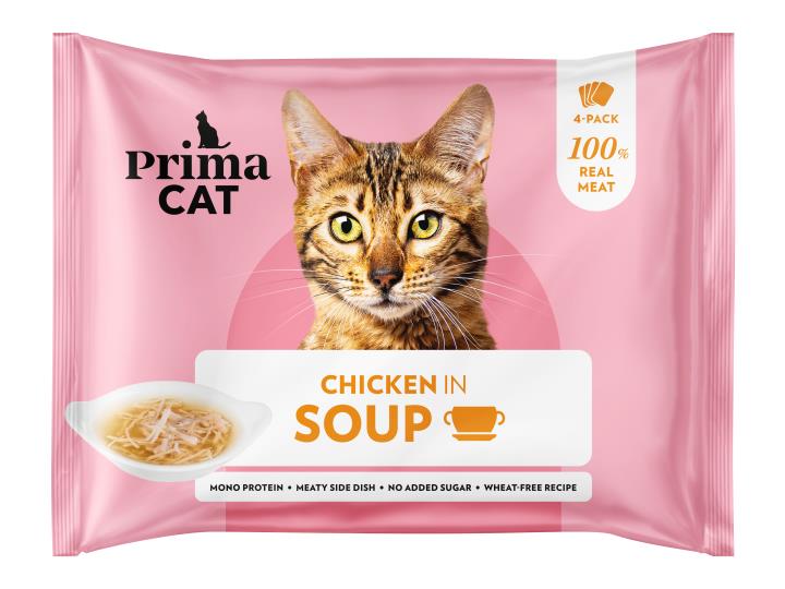 PrimaCat Soup Chicken in Broth for Cats 4 x 40 g