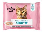 PrimaCat Soup Tonfisk & Räka i buljong för katter 4 x 40 g