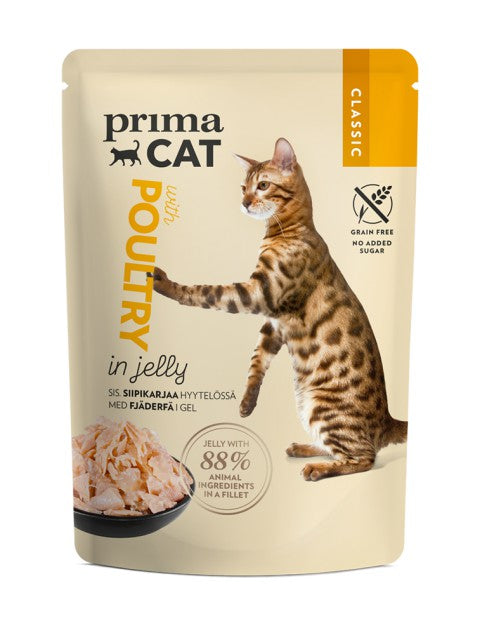 PrimaCat Classic Wet Cat Food with Poultry in Jelly 85 g