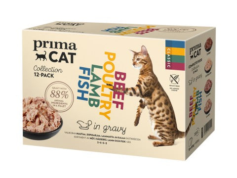 PrimaCat Classic i sås multipack för katter 12 x 85 g