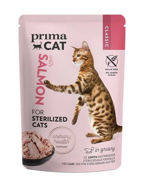 PrimaCat Classic Lax i sås för steriliserade katter 28 x 85 g