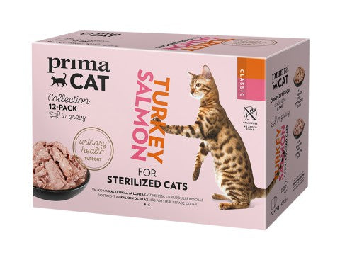 PrimaCat Classic i sås multipack för steriliserade katter 12 x 85 g