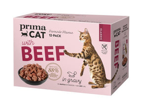 PrimaCat Nöt i sås 12 x 85 g