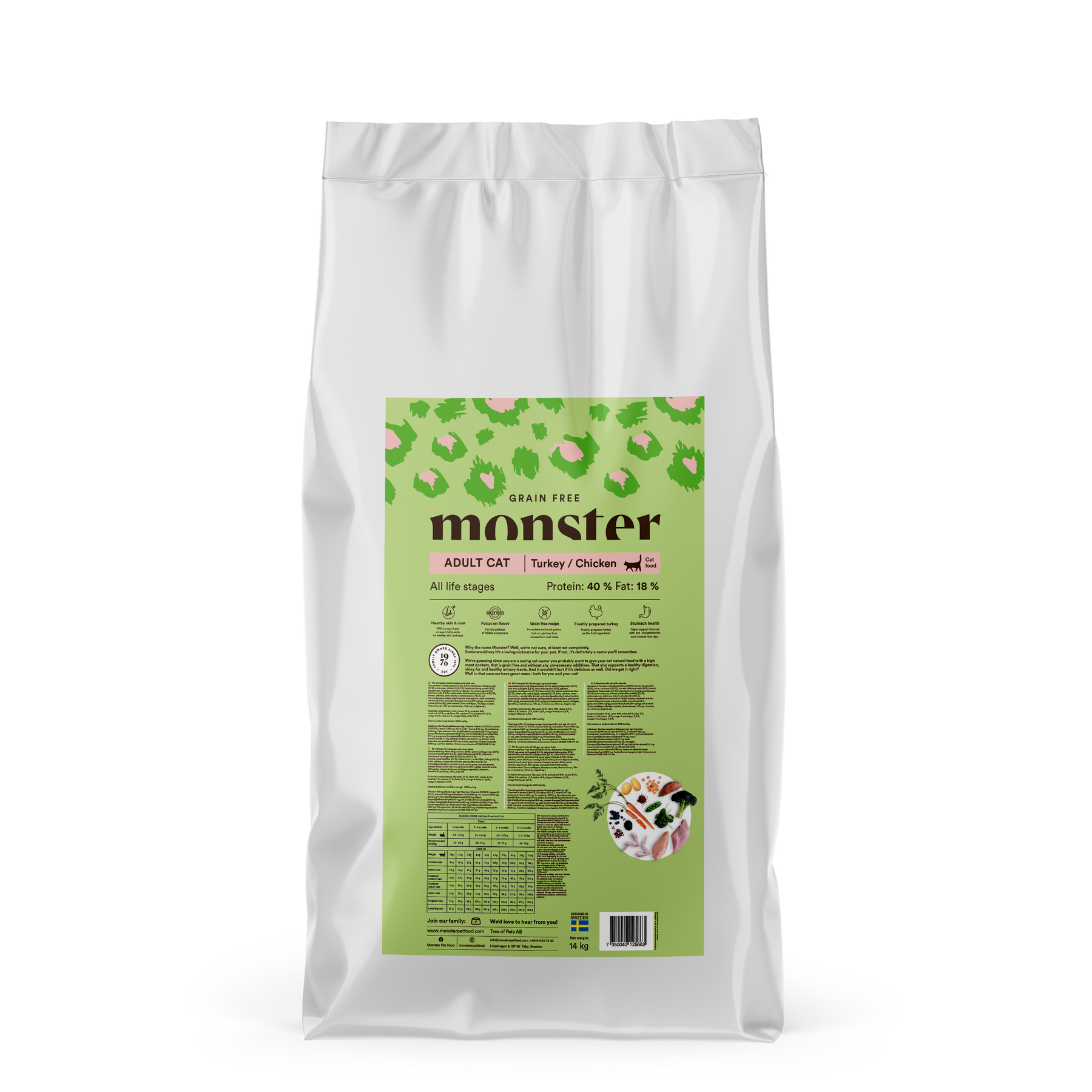 Monster Cat Grain Free Adult Turkey-Chicken