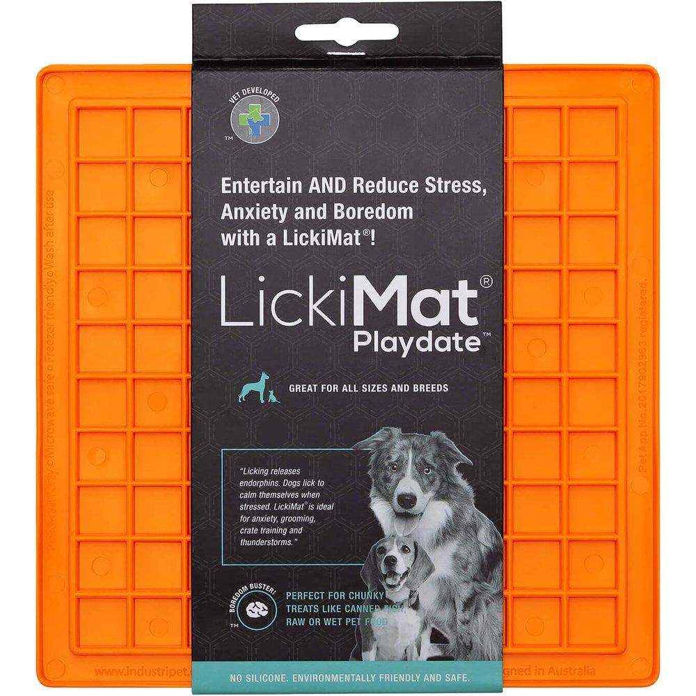 LickiMat Playdate orange 20 x 20 cm