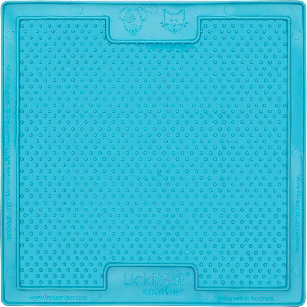 LickiMat Soother turkos 20 x 20 cm för hundar