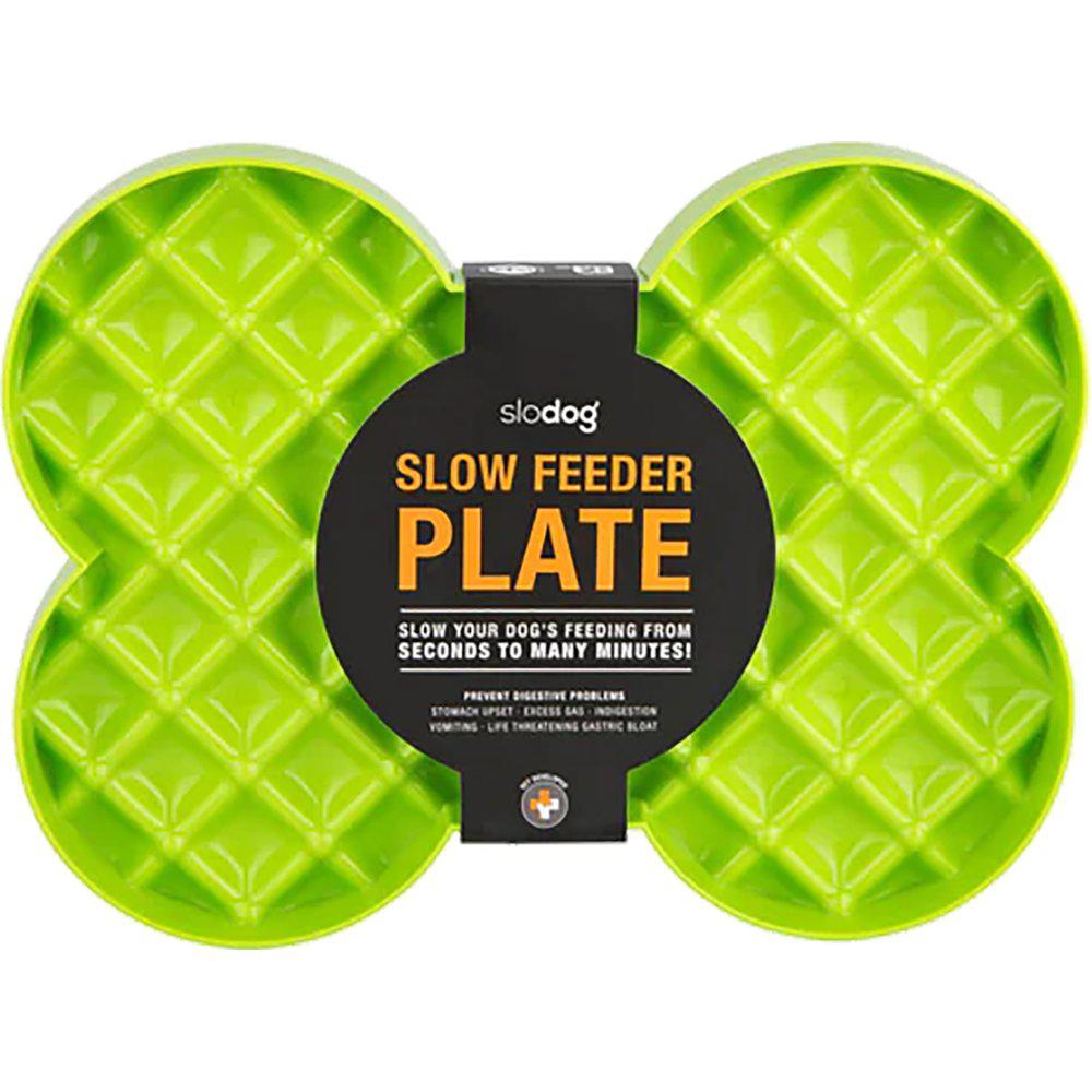 LickiMat Slow Feeder Plate grön 35 x 26 x 3 cm