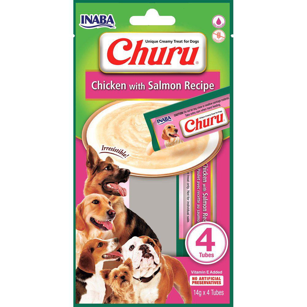 Churu kyckling & lax krämigt godis för hundar 4 x 14 g
