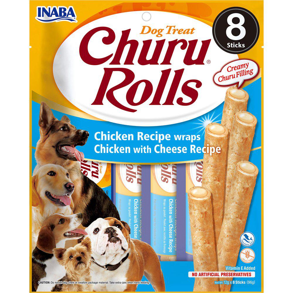 Churu Rolls kyckling & ost för hundar 8 x 12 g