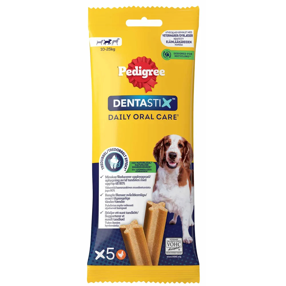 Pedigree Dentastix M 10–25 kg för hundar