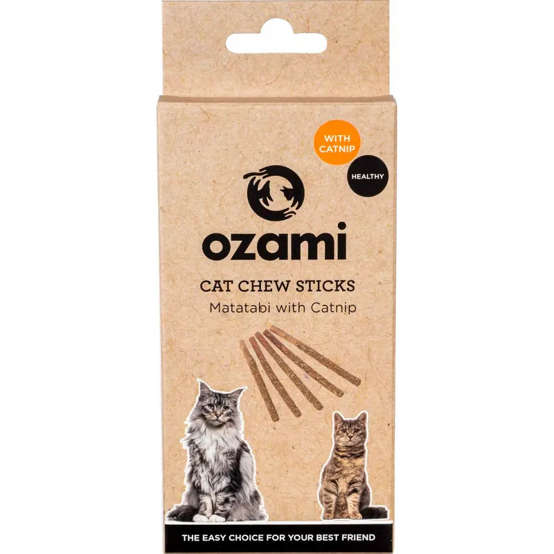 Ozami kattleksak matatabisticka med kattmyntapulver 12 cm