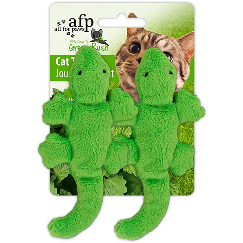 All For Paws Green Rush Gecko med kattmynta 6 cm