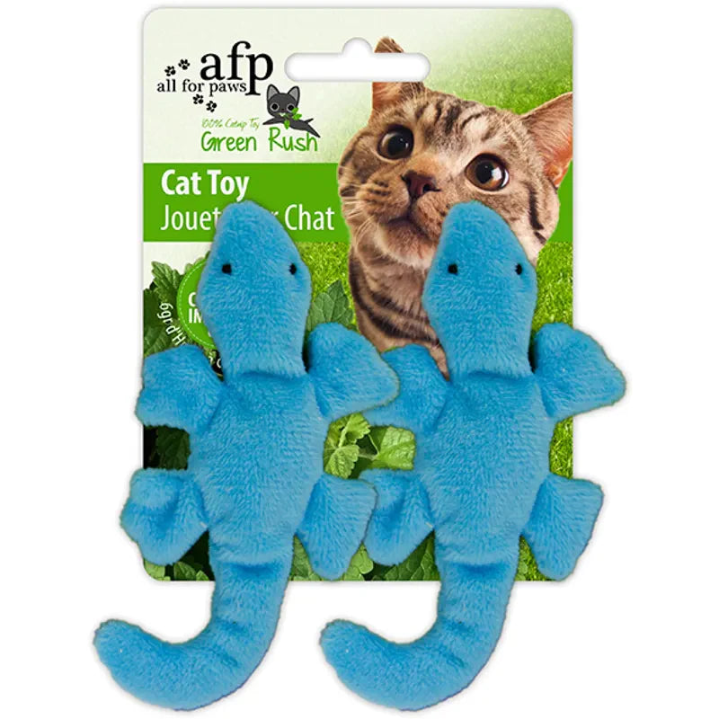All For Paws Green Rush Gecko med kattmynta 6 cm