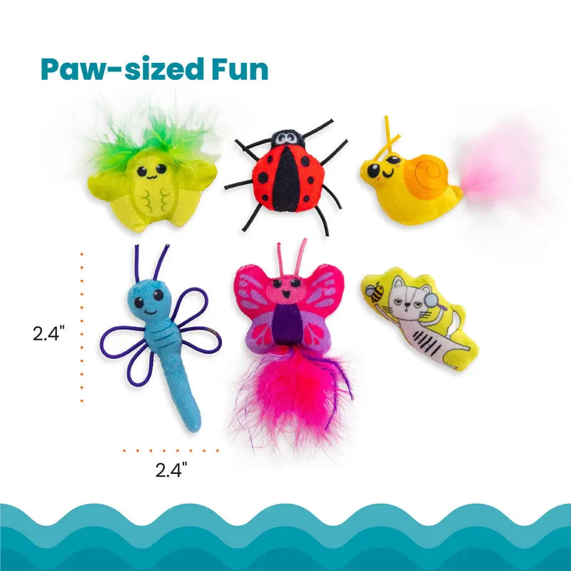  Catstages Cute As A Bug 6-pack kattleksaker