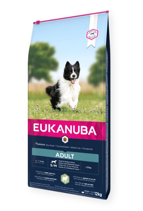 Eukanuba Canine Adult Small & Medium Lamb & Rice 12 kg för hundar